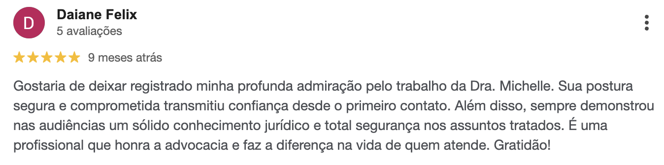 Avaliação de cliente 5