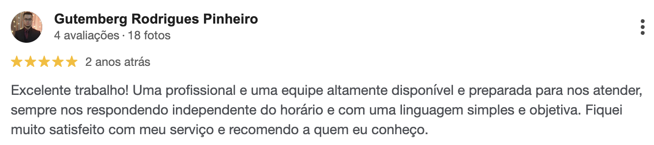 Avaliação de cliente 6