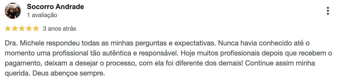 Avaliação de cliente 3