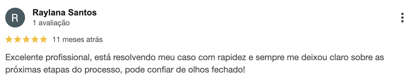 Avaliação de cliente 9